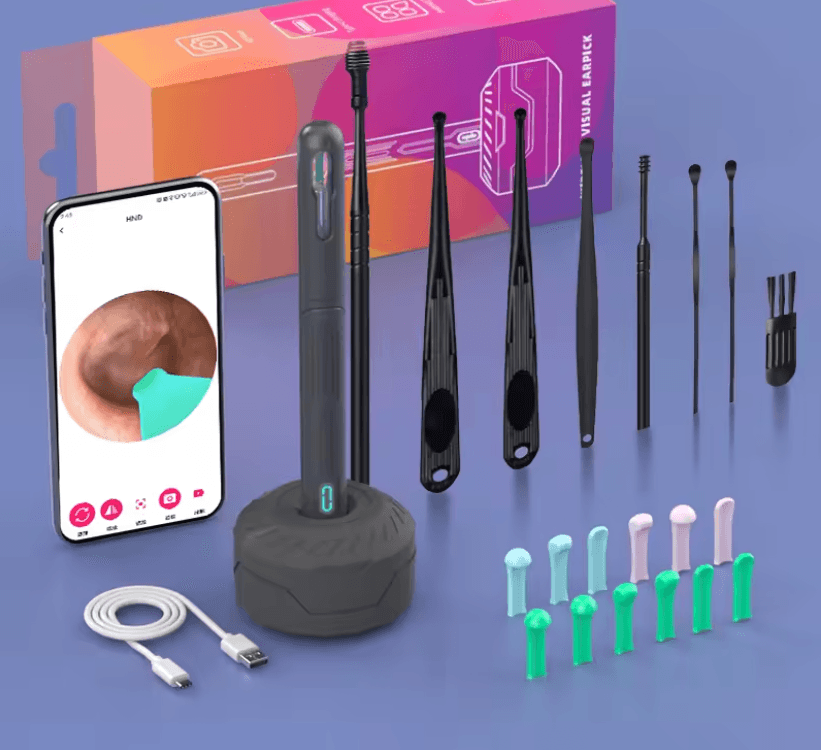 HD Ear Cleaner with Camera and USB C Rechargeable Otoscope Tool Set