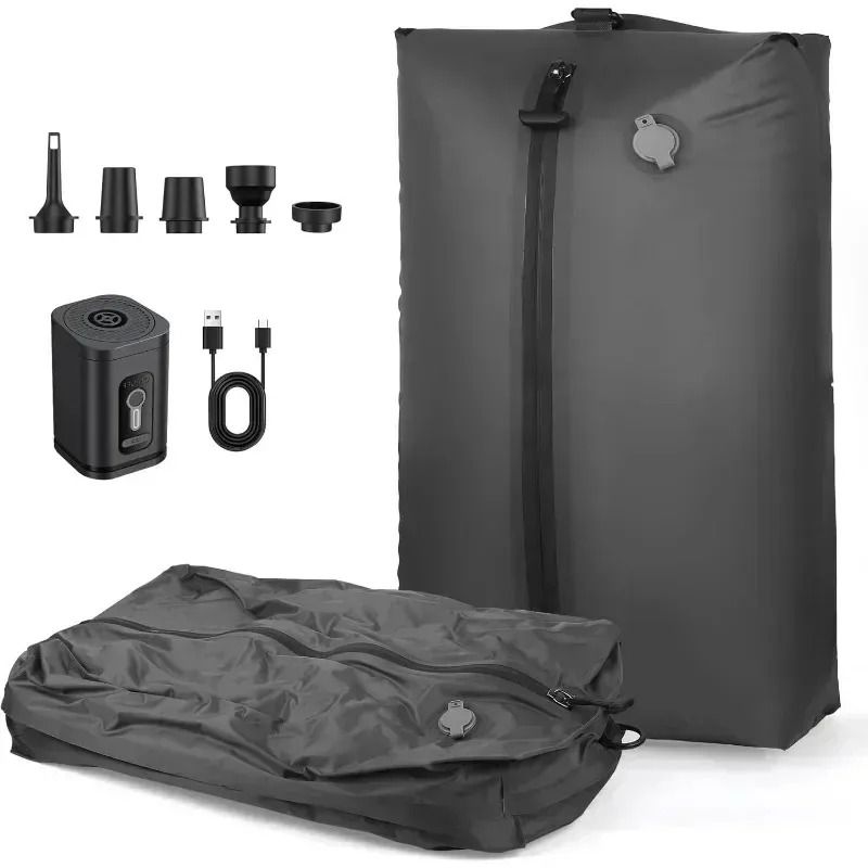 Vacuum Compression Storage Bag with Air Pump Reusable Travel Clothing Organizer