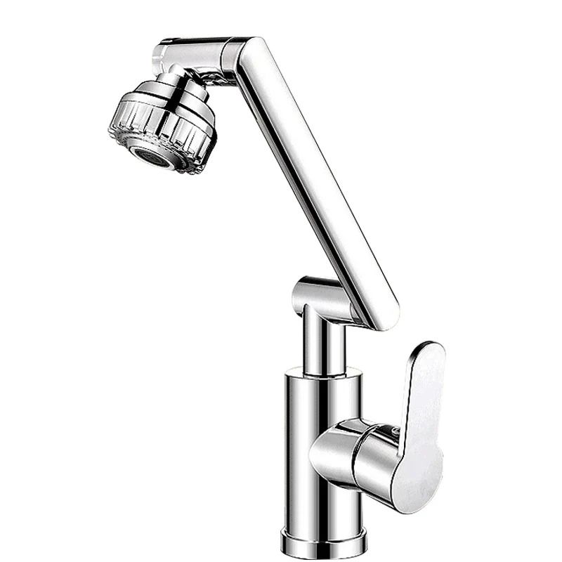 Multifunctional Robotic Arm Basin Faucet – 1080° Universal Rotating Dual-Mode Sink Mixer