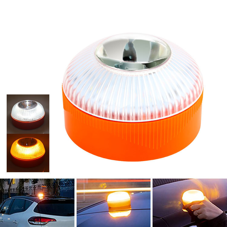 Magnetic LED Car Beacon, Emergency Safety Strobe Light & Roadside Flashlight Lamp