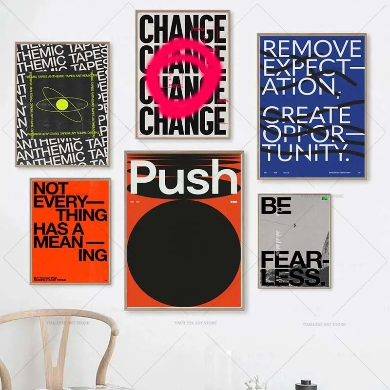 Modern Retro Inspirational Quote Canvas Art