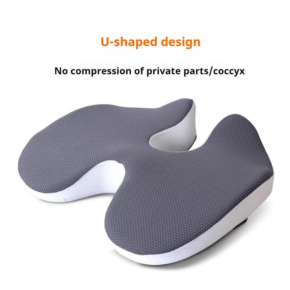 Orthopedic Memory Foam Cushion, Non Slip, Tailbone Sciaticaback Pain Relief, Prostate Comfort for Chair Car Seat