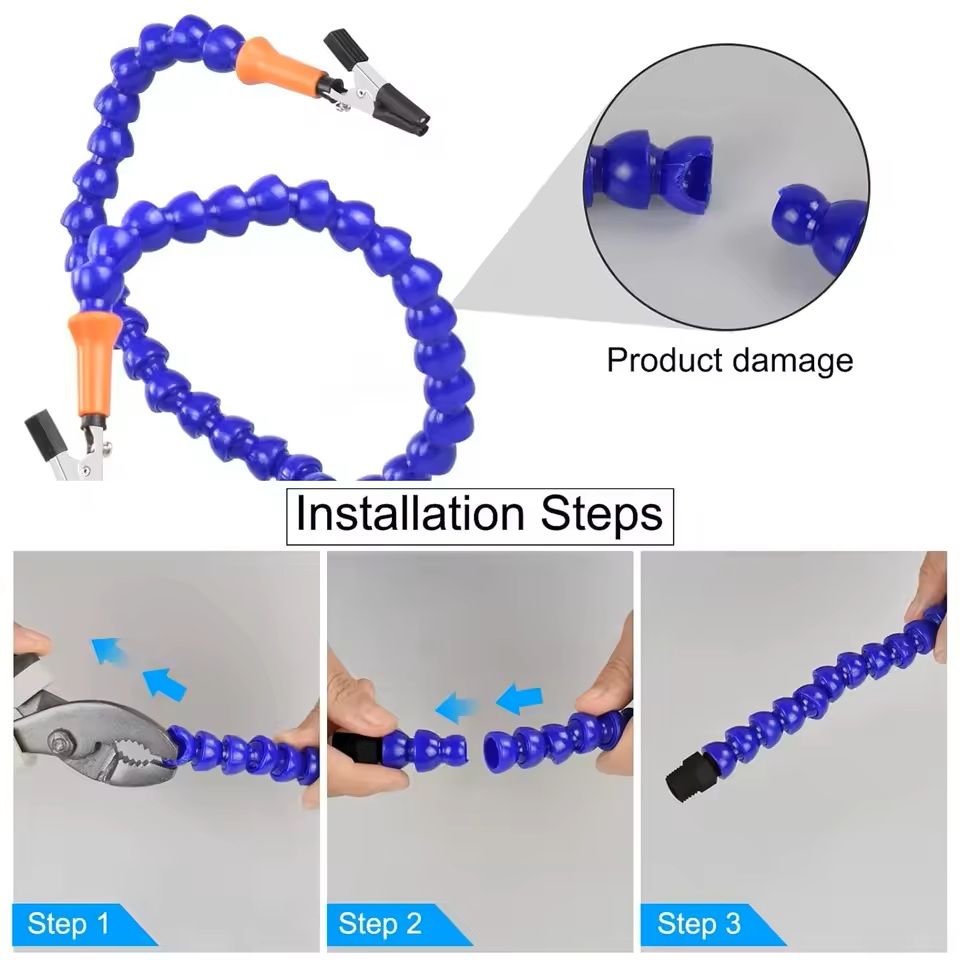 Soldering Station Helping Hand Tool With Flexible Arms And Clamp Base