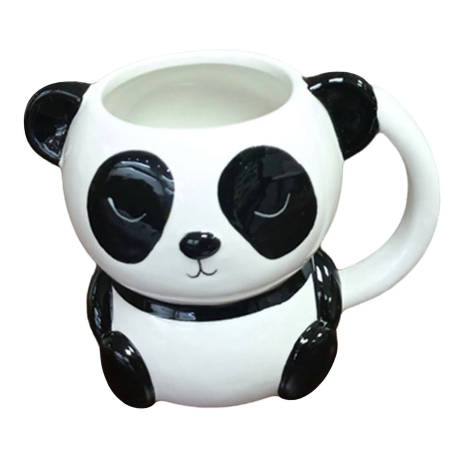 Childrens Cartoon Ceramic Mug with Bear and Raccoon Designs
