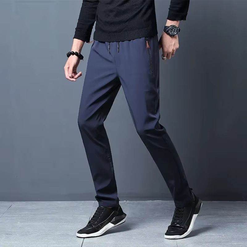 Men's Casual Slim Fit Jogger Pants – Straight Elastic Waist Trousers