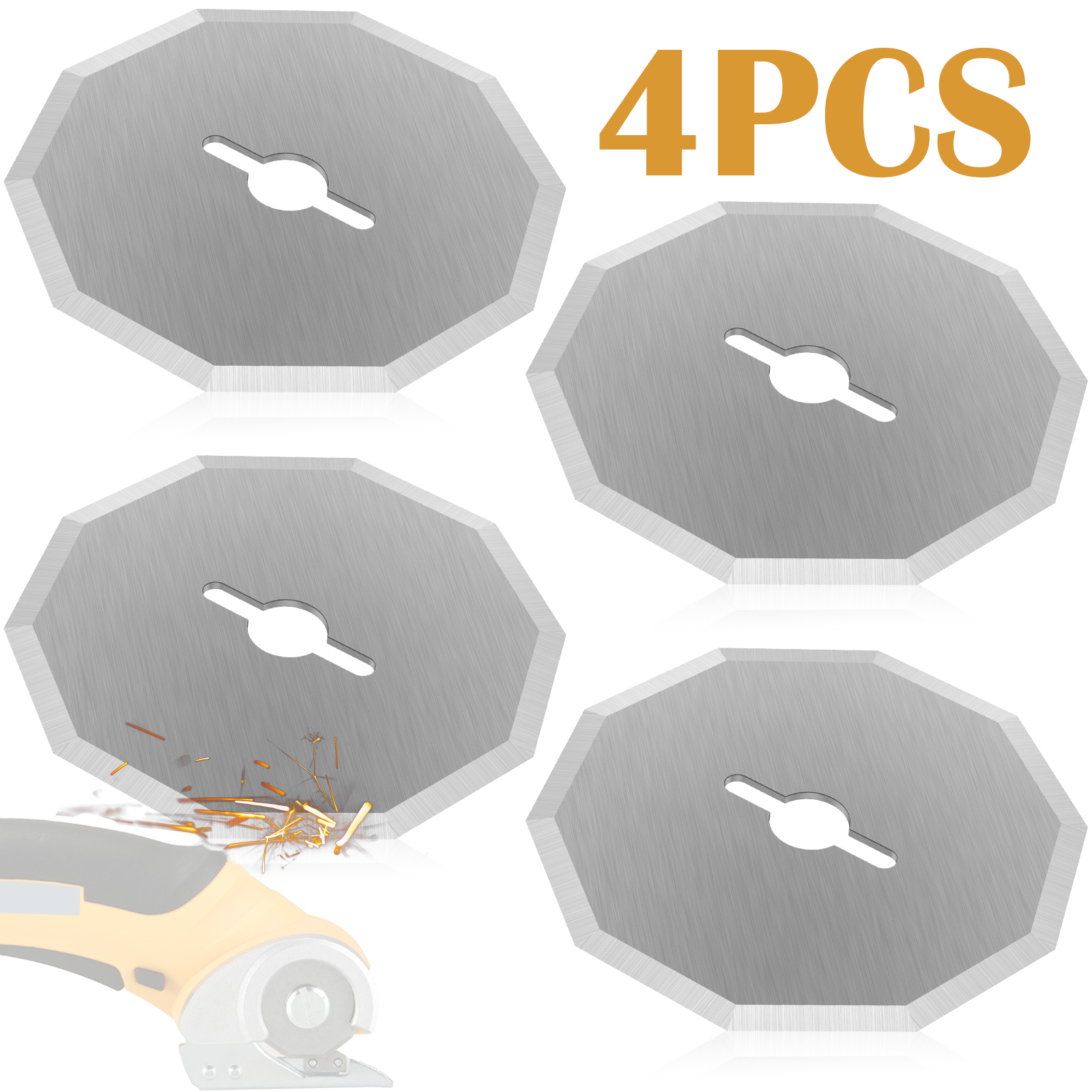 Cordless Electric Scissors Blade Tungsten Steel Rotary Blade Replacement for Leather