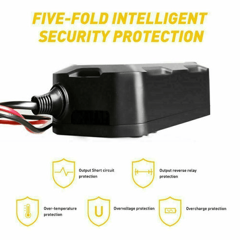 Automatic Smart Battery Charger, Car Auto Trickle Maintainer, Multi-Protection Features