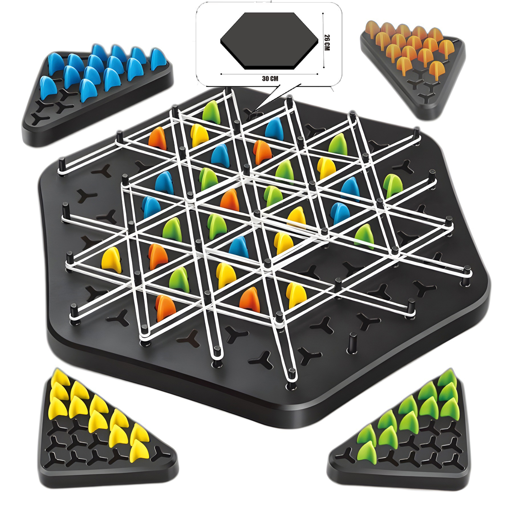 Chain Triangle Chess Splendor Duel Board Game Strategy Game for Kids & Adults, Fun Family Logic Game