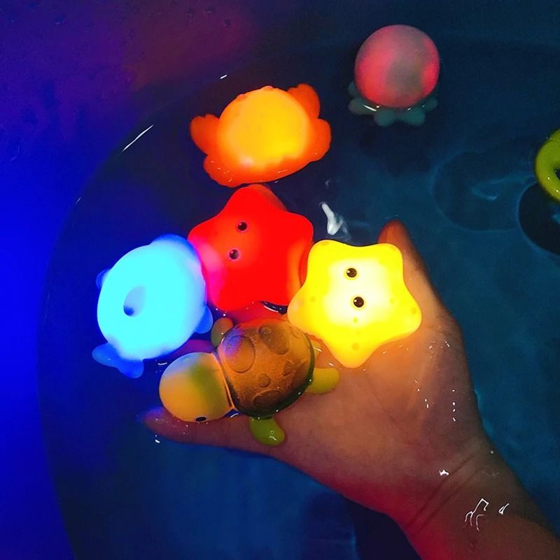 Baby Bath Toy LED Light Up Floating Animal Water Toy