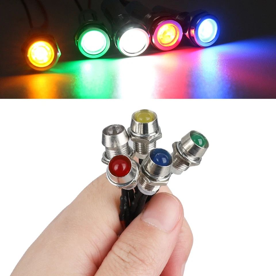 LED Indicator Lights for Car, Boat, and Dashboard Pilot Panel Lamps