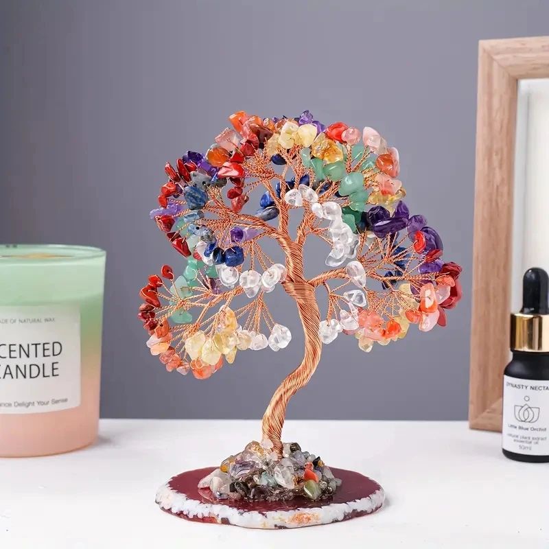7 Chakra Crystal Tree of Life Feng Shui Healing Crystal Decor