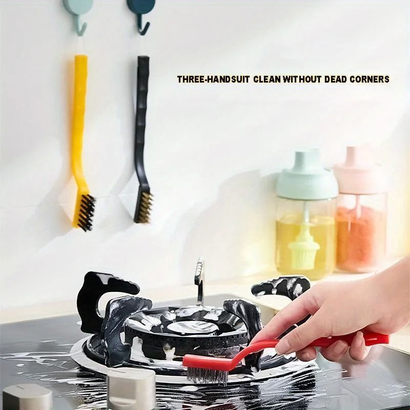 5-Piece Kitchen Cleaning Brush & Scraper Set – Heavy-Duty Oil and Dirt Removal