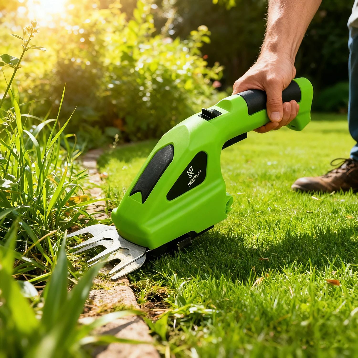 Cordless 2 in 1 Electric Hedge Trimmer and Grass Shear Rechargeable Garden Tool