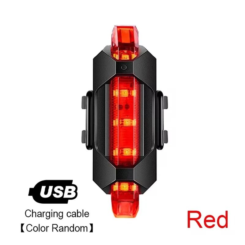 USB Rechargeable Bike Light Set Front and Rear LED Bicycle Headlight and Taillight