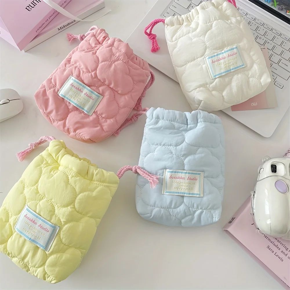 Cute Drawstring Makeup & Travel Bag