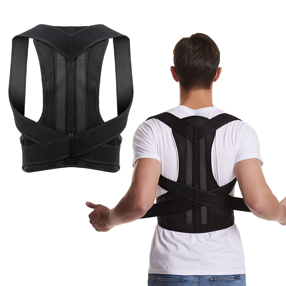 Adjustable Back Brace Posture Corrector with Lumbar Support Belt for Men and Women Breathable Shoulder Straightener