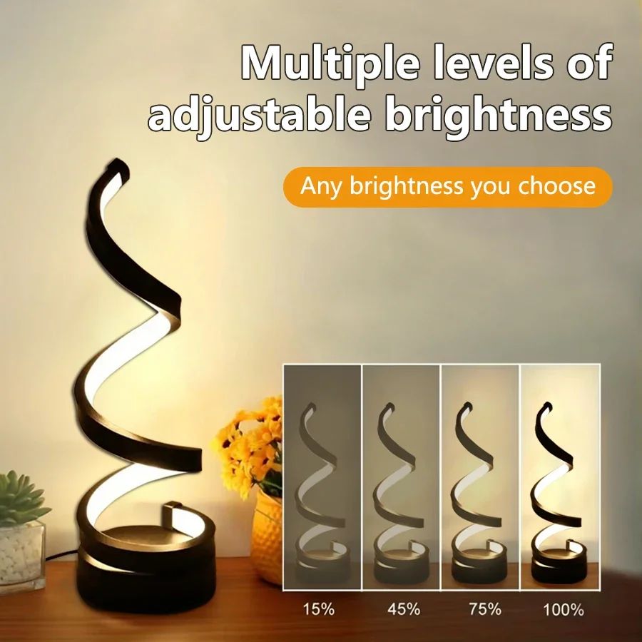 Modern Spiral LED Dimmable Night Lamp