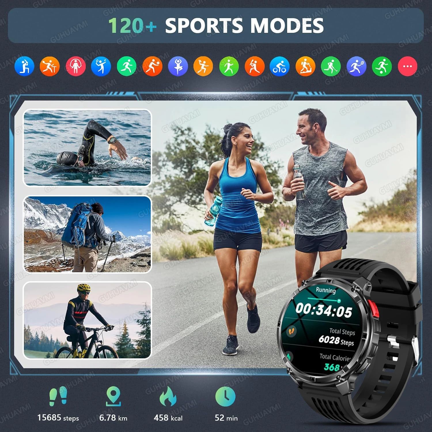 T-Rex3 Pro Rugged Smartwatch with GPS & Ultra-Long Battery