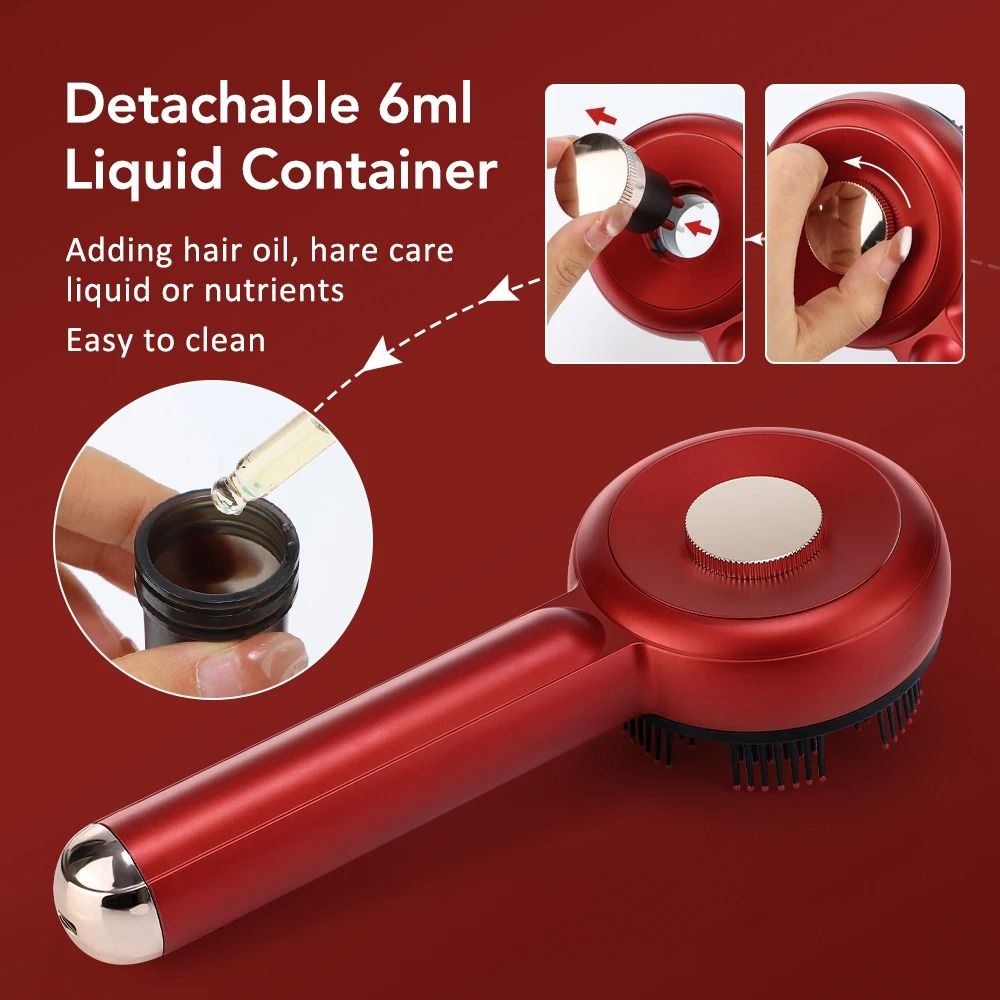 Electric Microcurrent Scalp Massage Comb with 660nm Red Light Therapy