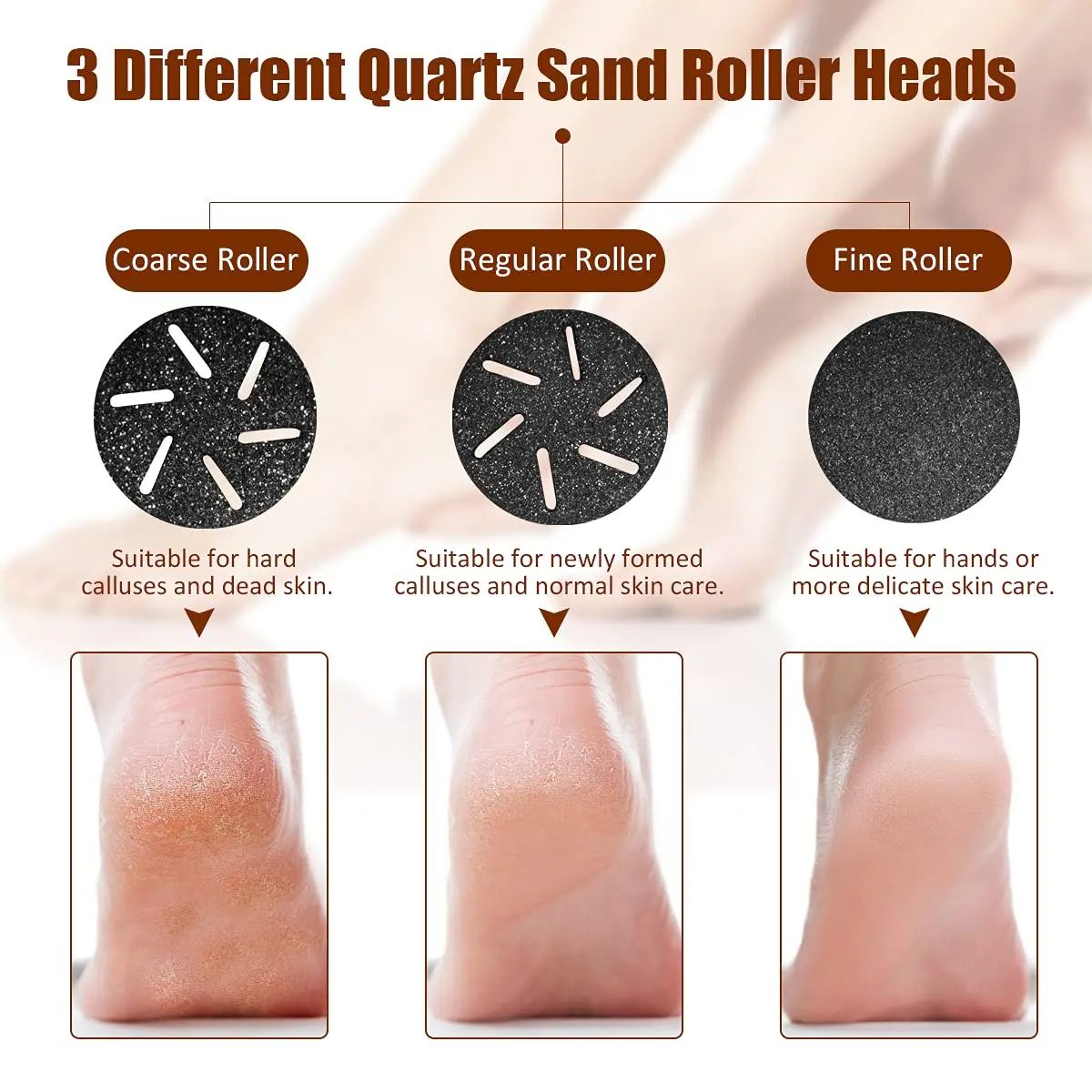24 Pcs Electric Foot File Sandpaper Discs – Replacement Pedicure Sanding Pads for Callus Remover Machine