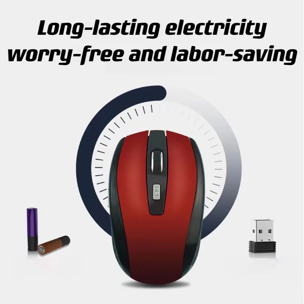 Wireless Optical Mouse Ergonomic 2.4G