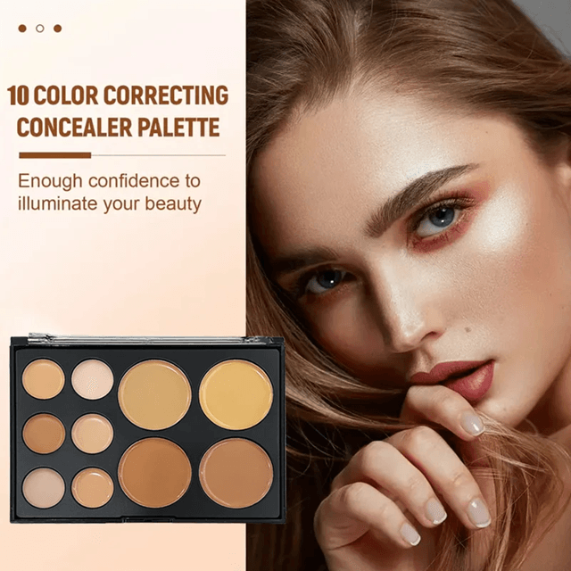 ProBlend 10 Color Concealer Palette Full Coverage Color Correcting Concealer Kit