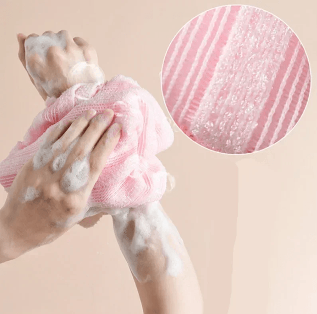 Japanese Exfoliating Bath Towel Nylon Back Scrubber Body Washcloth