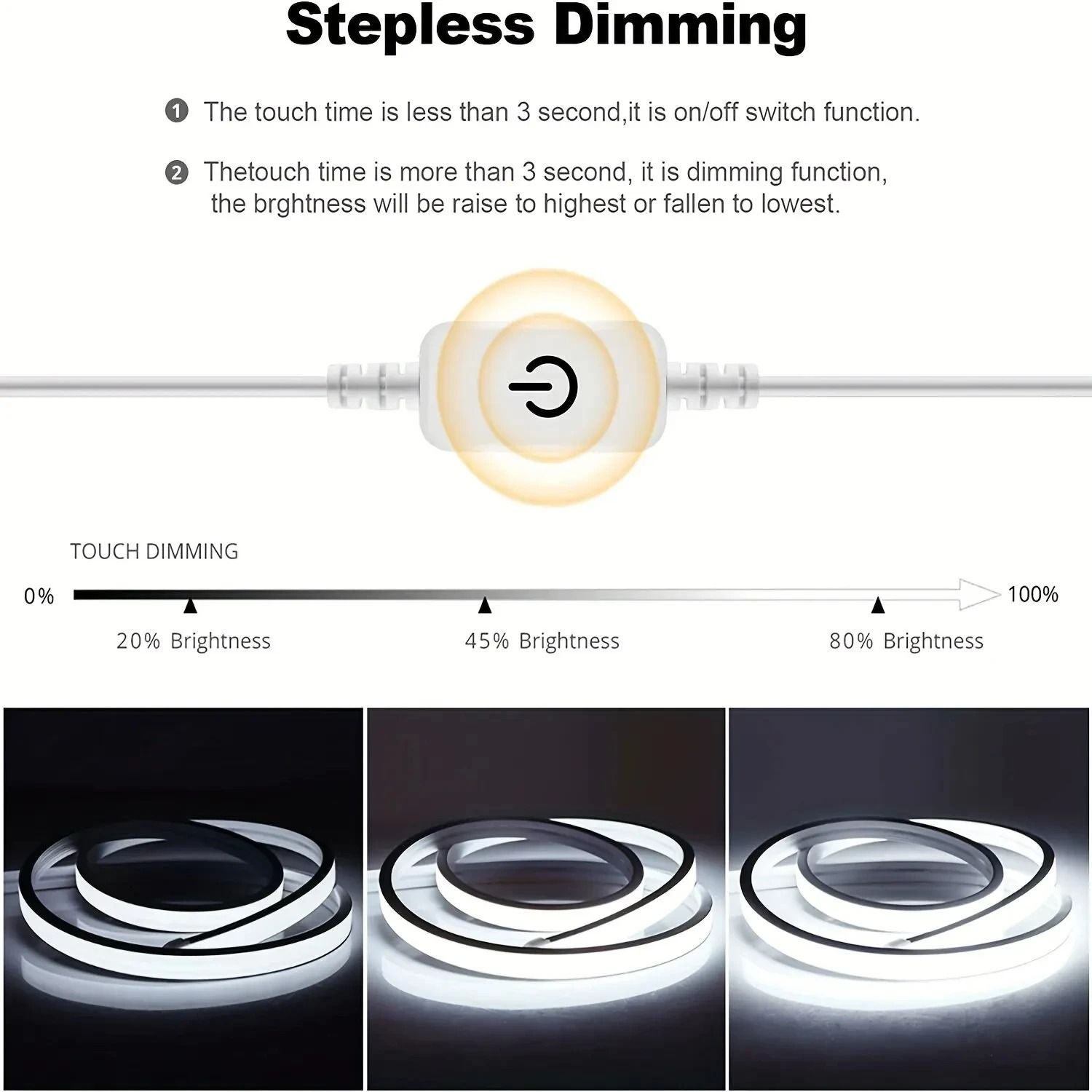 5V USB Dimmable Silicone LED Neon Strip Light