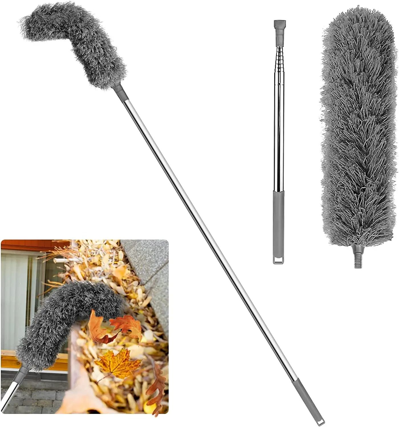 Gutter & Roof Cleaning Brush with Telescopic Rod