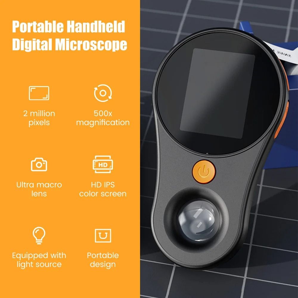 Portable 500X Handheld Digital Microscope with IPS Screen