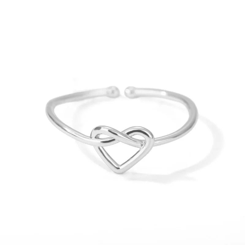 Stainless Steel Heart Couple Ring