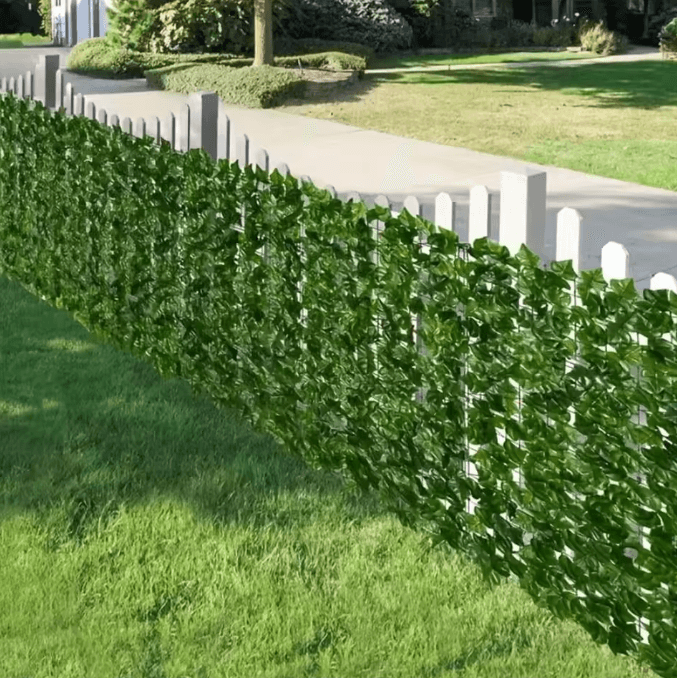 Artificial Ivy Privacy Fence Screen – UV Resistant Greenery Wall for Balcony, Garden & Outdoor Decor