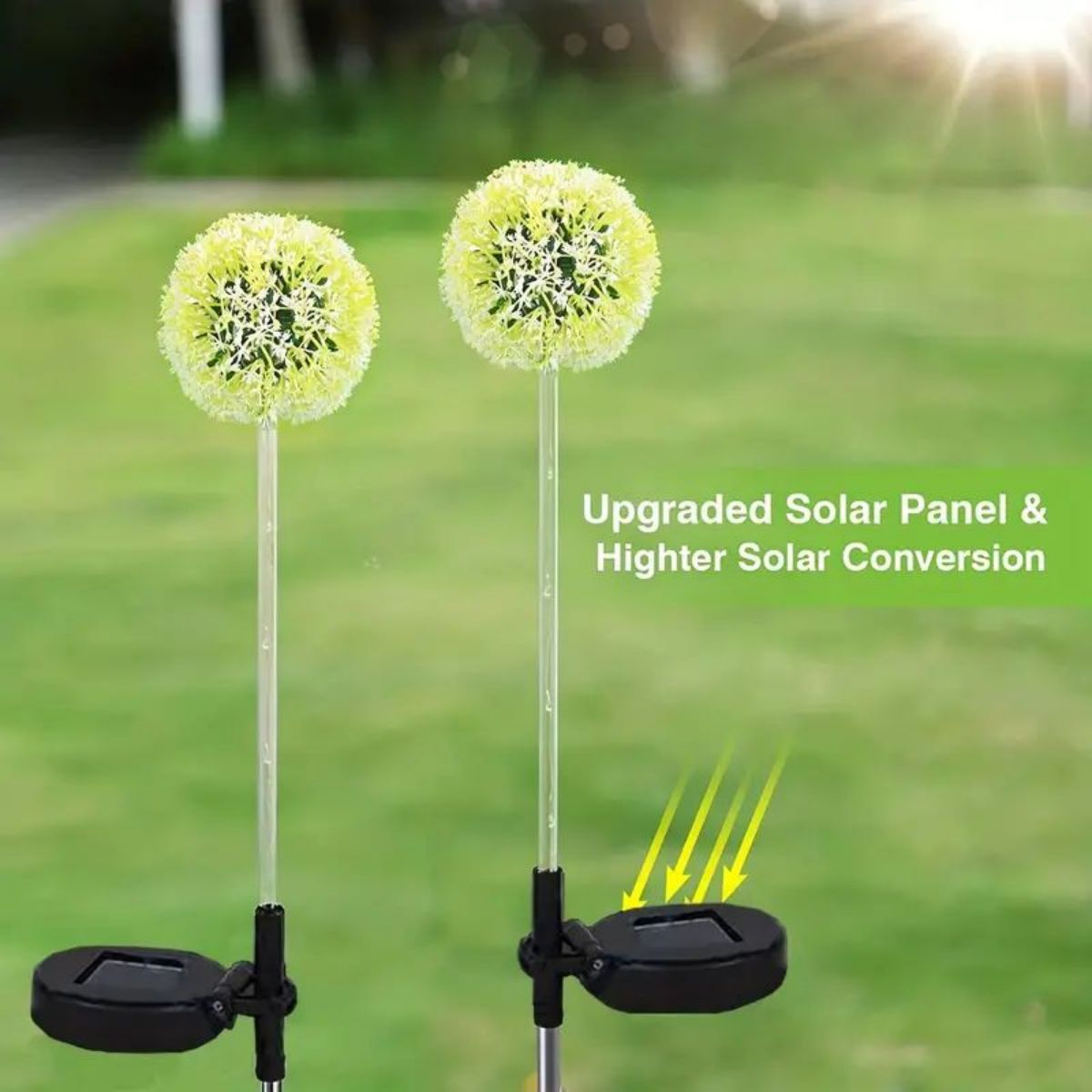 Festive Solar-Powered LED Garden Light, Solar Charging Dandelion Outdoor Lighting Decor