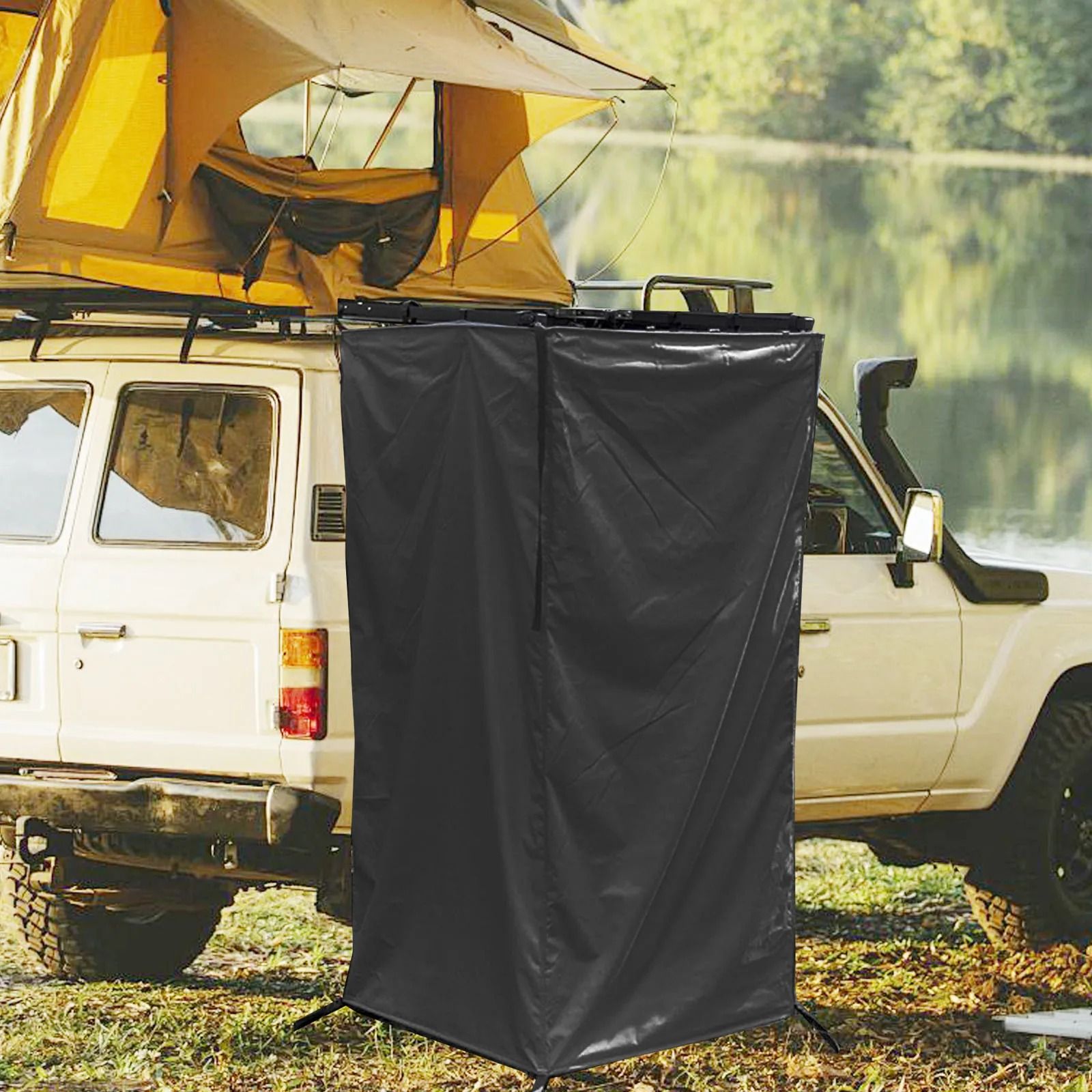 Car Side Shower Tent Waterproof Privacy Shelter for Camping and Travel