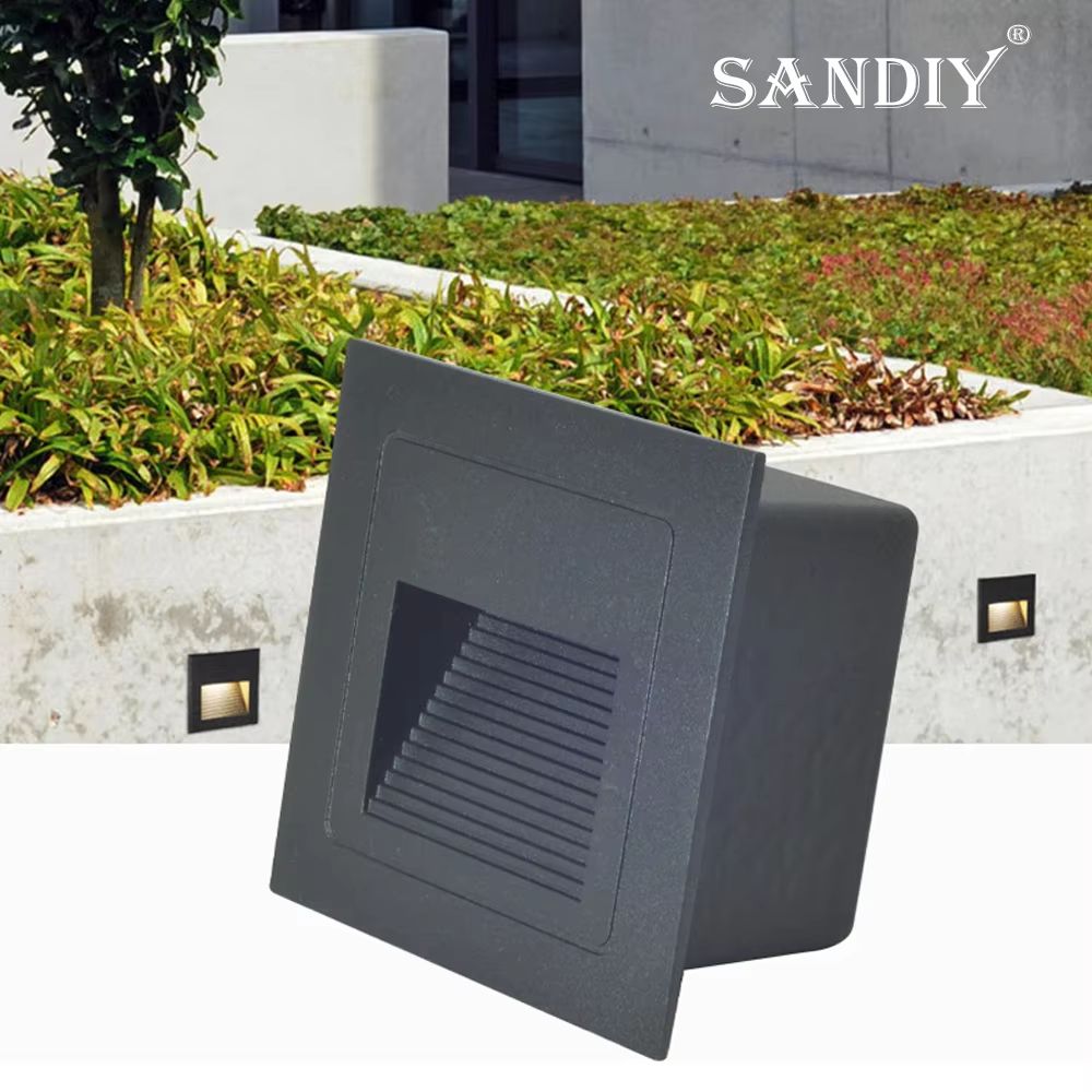Waterproof Outdoor LED Recessed Stair & Wall Lamp for Yard, Balcony & Terrace (12V/110V/220V)