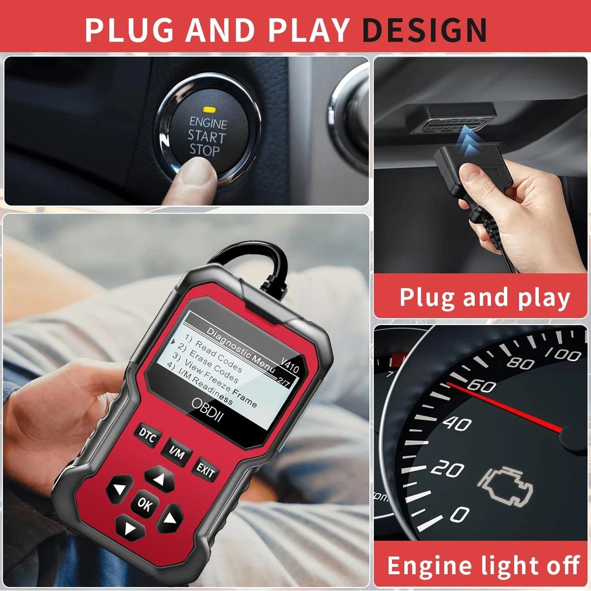 Universal OBD2 Engine Diagnostic Code Reader
