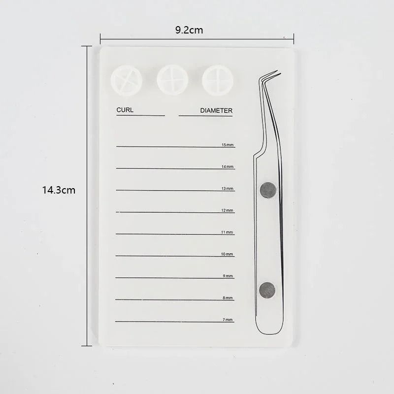 Magnetic Acrylic Eyelash Extension Scale Holder with Glue Pallet Cup