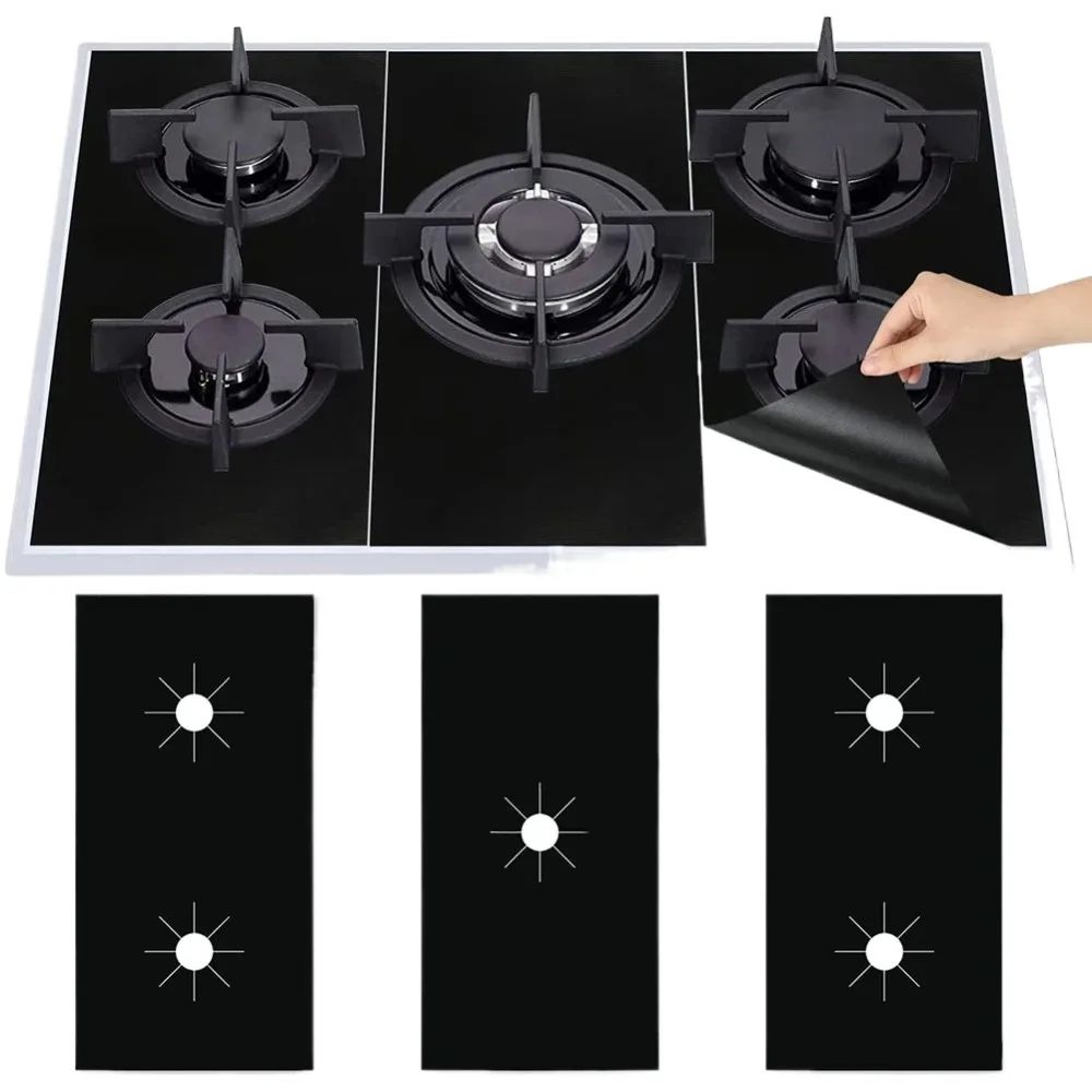 CleanShield Gas Stove Guard Set - Reusable Stove Surface Protection Mats (3-Piece)