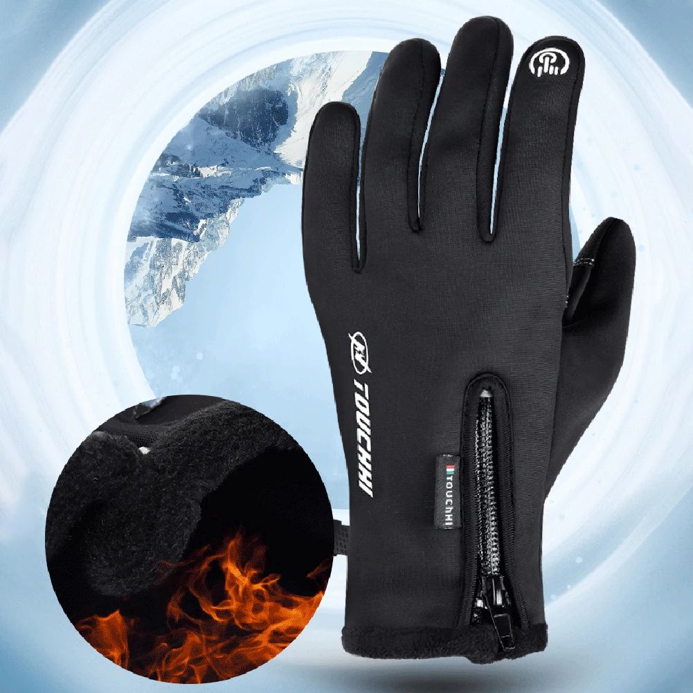 USB Heated Waterproof Gloves With Touch Tips For Cold Weather, Travel & Work