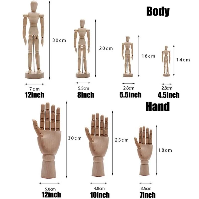 Wooden Drawing Mannequin Posable Artist Sketch Figure Model