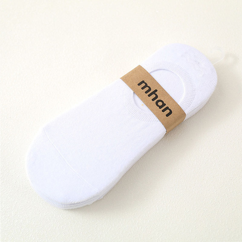 5-Pair Lot of Fashion Happy Mens Boat Socks, Silicone Grip Invisible Cotton Ankle Socks