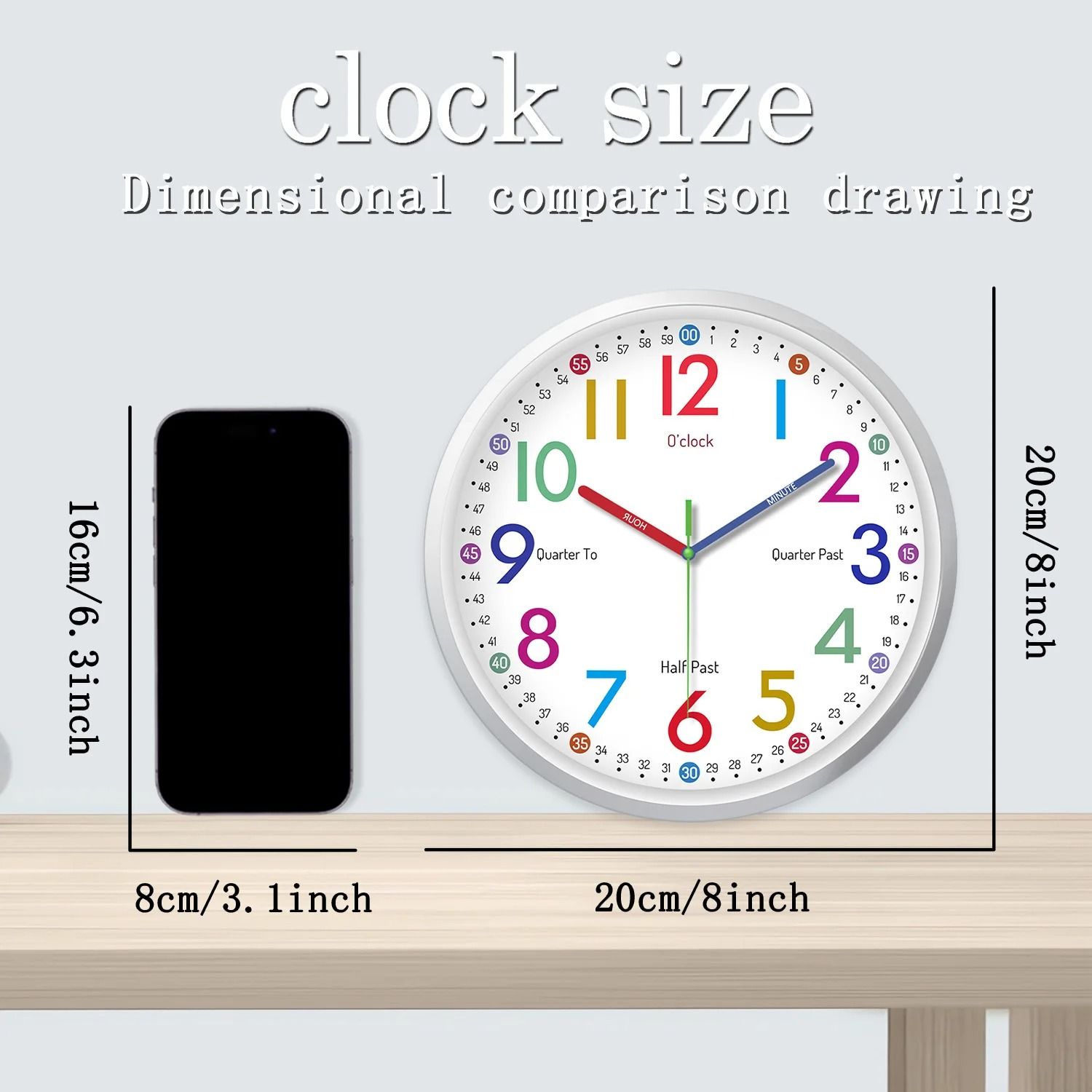 Silent Quartz Wall Clock Modern Minimalist Home Decor Clock