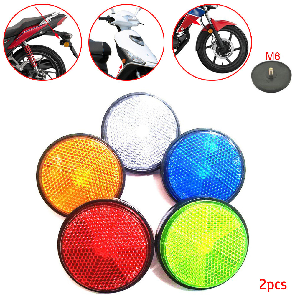 Motorcycle Night Reflector, Circular Reflector for Cars, Trucks, Refraction Light