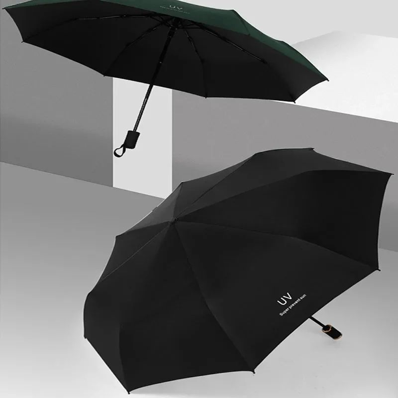 Fashion Anti-UV Mini Folding Automatic Umbrella, Lightweight Windproof Sun and Rain Parasol for Travel Use