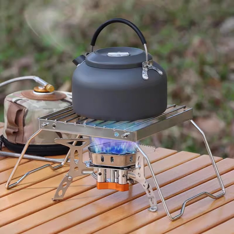 Stainless Steel Camping Stove Stand Folding BBQ Rack for Outdoor Cooking
