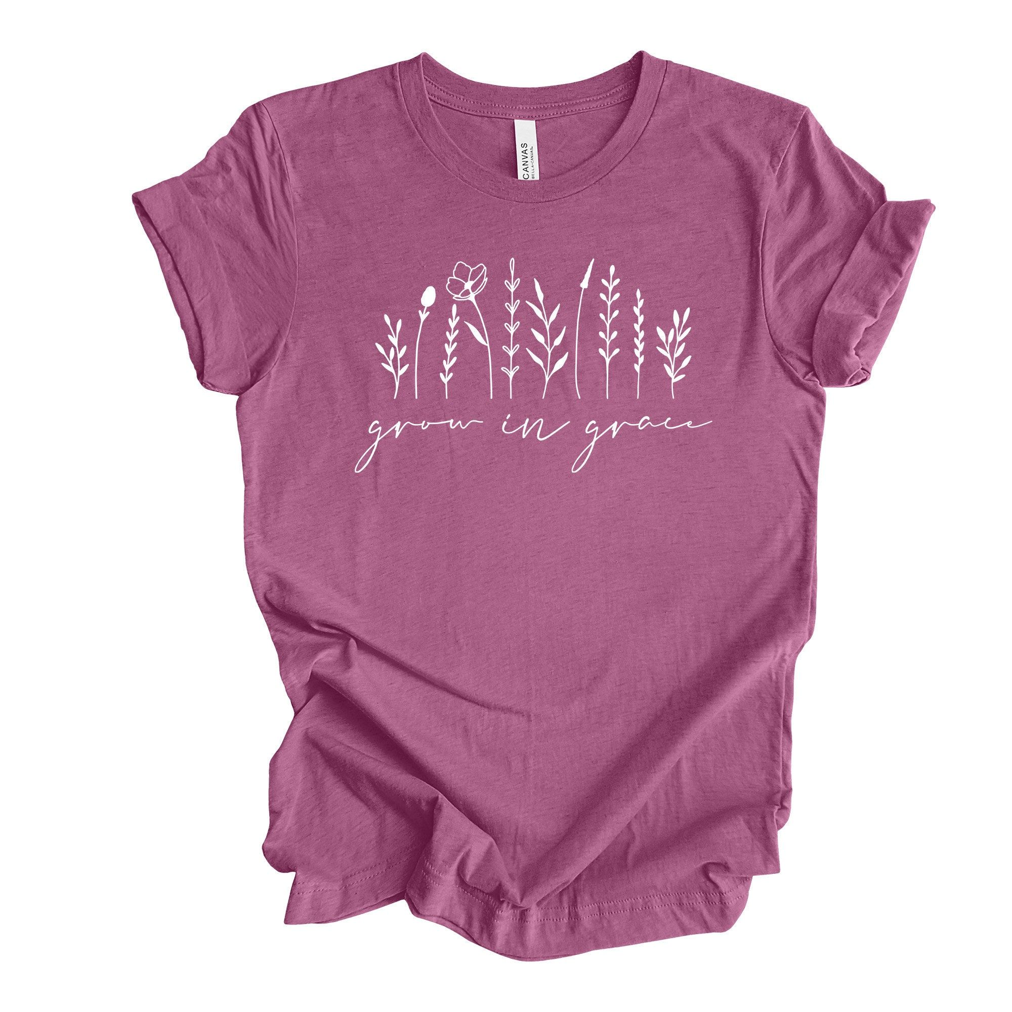 Grow in Grace Christian Tee Wildflower Unisex Shirt