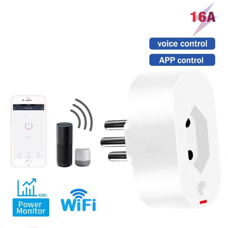 Smart WiFi Plug 16A Power Monitoring Voice Control Socket