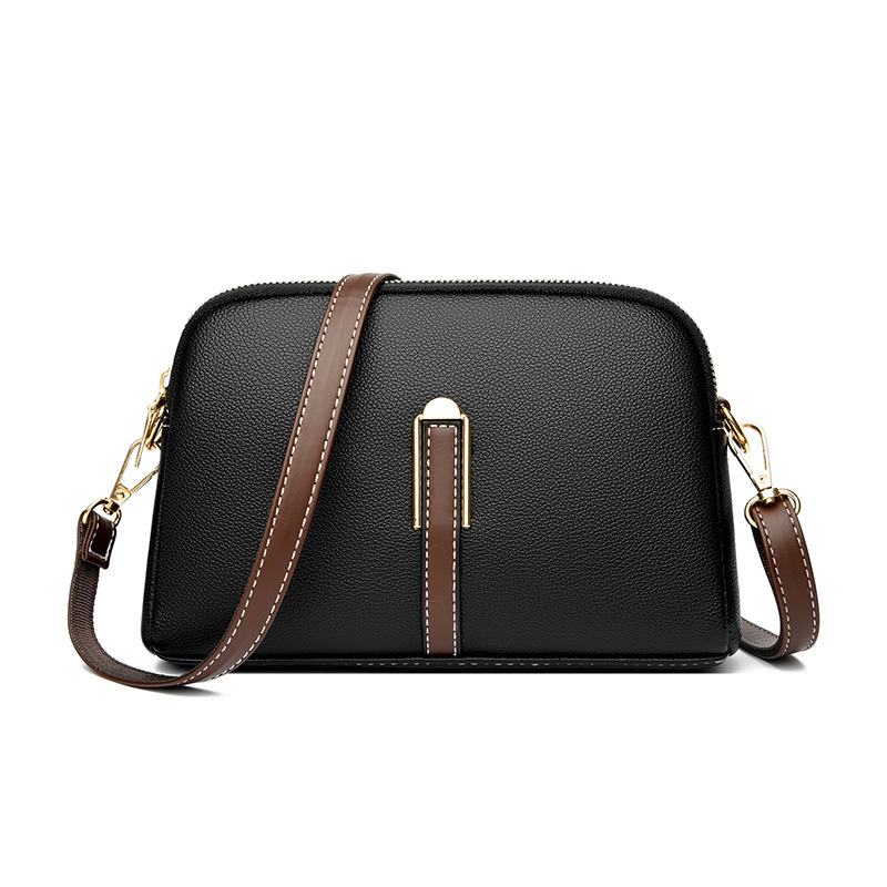 Luxury Cowhide Flap Handbag Womens Messenger Crossbody Bag