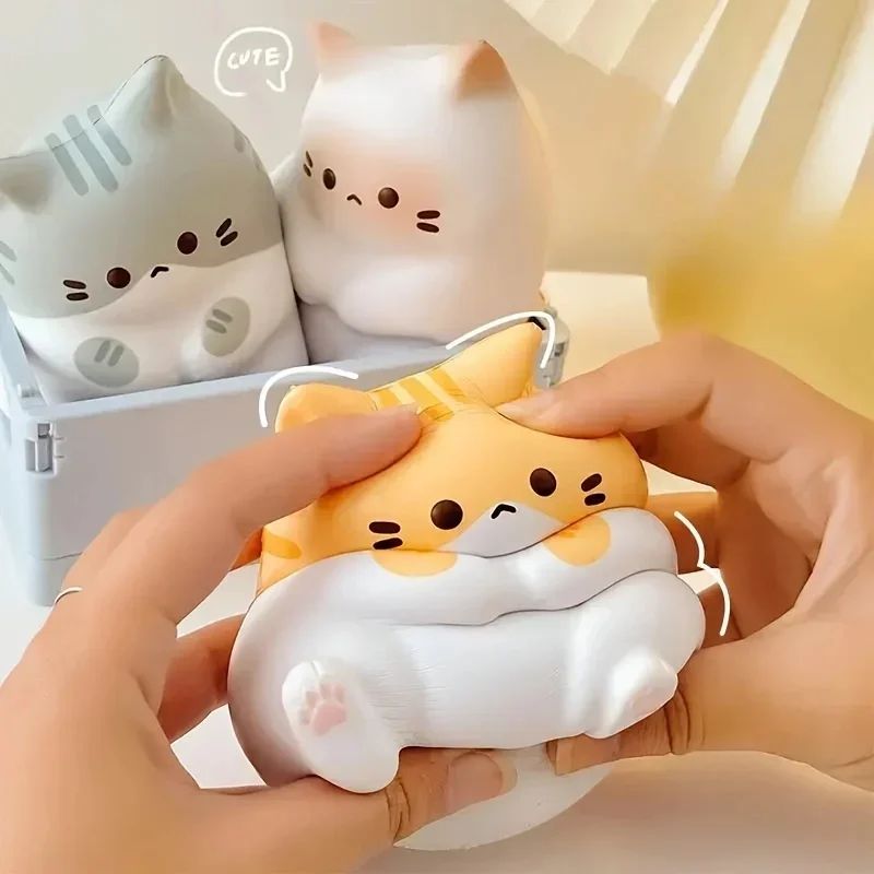 Adorable Cartoon Cat Squeeze Stress Toy