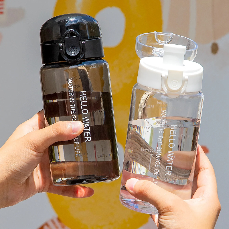 Transparent Water Bottle with Filter & Anti Fall Design Perfect for Men Women & Students